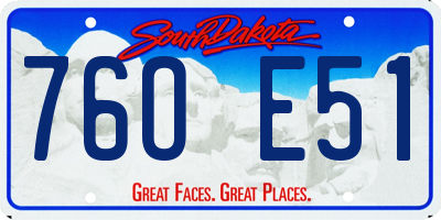 SD license plate 76OE51