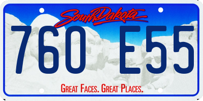 SD license plate 76OE55