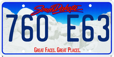 SD license plate 76OE63