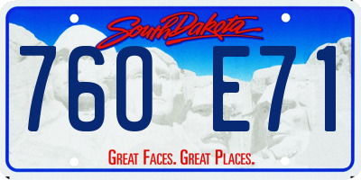 SD license plate 76OE71