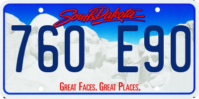 SD license plate 76OE90