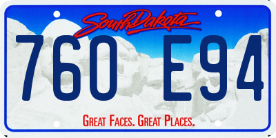 SD license plate 76OE94