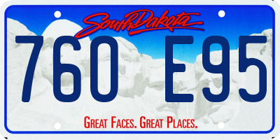 SD license plate 76OE95
