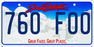 SD license plate 76OF00