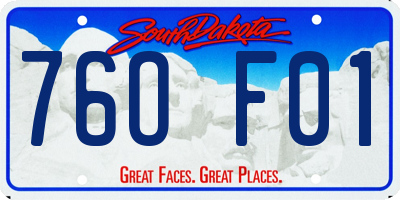 SD license plate 76OF01