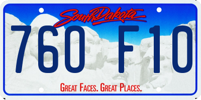 SD license plate 76OF10