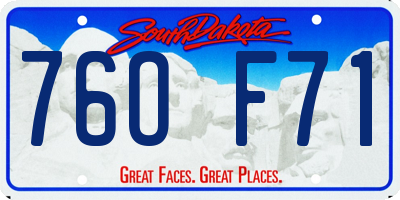 SD license plate 76OF71