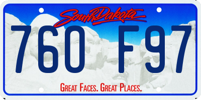 SD license plate 76OF97