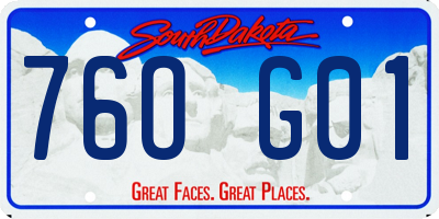SD license plate 76OG01