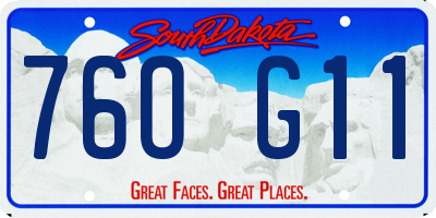 SD license plate 76OG11