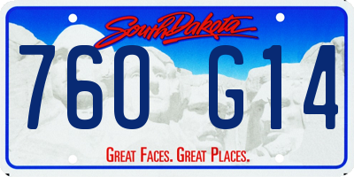 SD license plate 76OG14