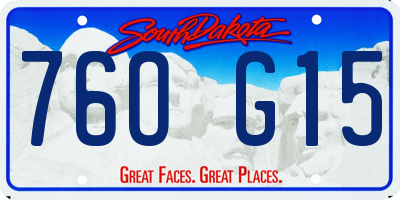 SD license plate 76OG15