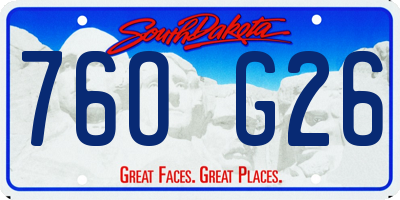SD license plate 76OG26