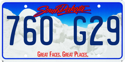SD license plate 76OG29