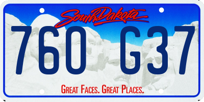 SD license plate 76OG37