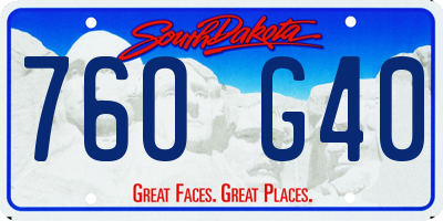 SD license plate 76OG40