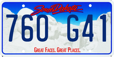 SD license plate 76OG41