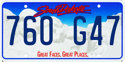 SD license plate 76OG47