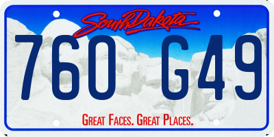 SD license plate 76OG49