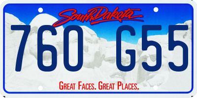 SD license plate 76OG55
