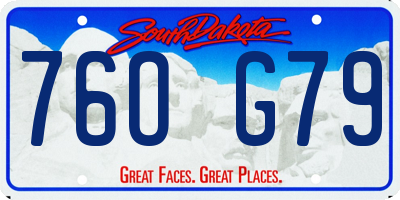SD license plate 76OG79