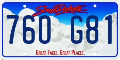 SD license plate 76OG81