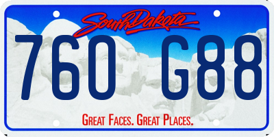 SD license plate 76OG88