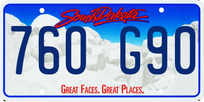 SD license plate 76OG90