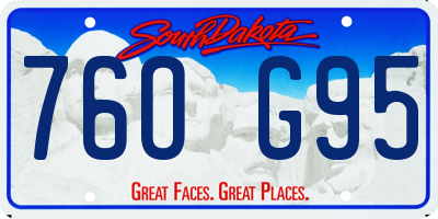 SD license plate 76OG95