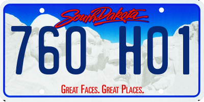SD license plate 76OH01