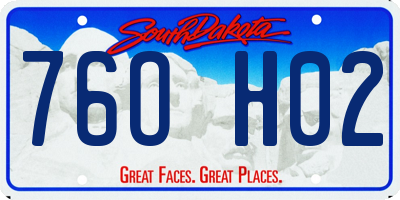 SD license plate 76OH02