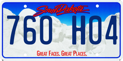 SD license plate 76OH04