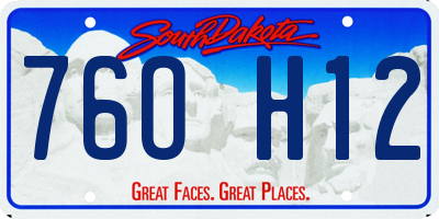 SD license plate 76OH12