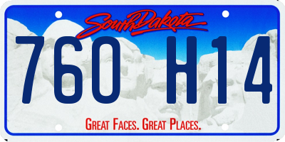 SD license plate 76OH14
