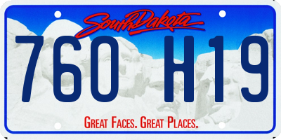 SD license plate 76OH19