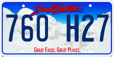 SD license plate 76OH27