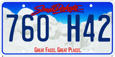 SD license plate 76OH42