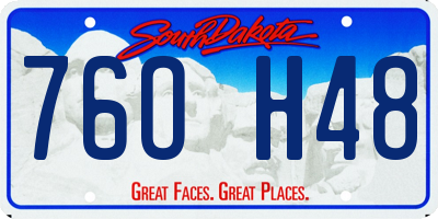 SD license plate 76OH48