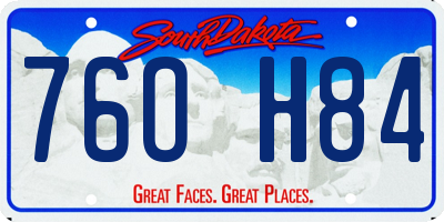 SD license plate 76OH84