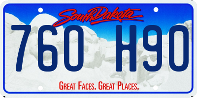 SD license plate 76OH90