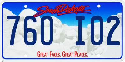 SD license plate 76OI02