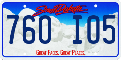 SD license plate 76OI05