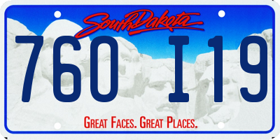 SD license plate 76OI19