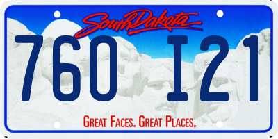 SD license plate 76OI21