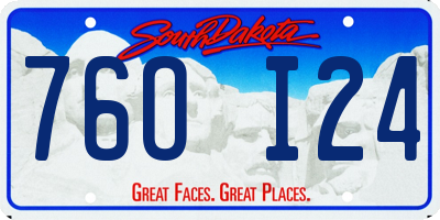 SD license plate 76OI24