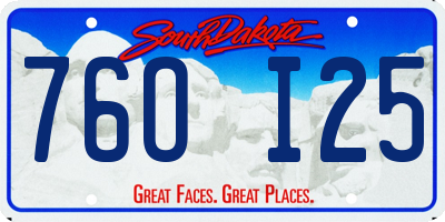 SD license plate 76OI25