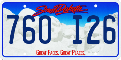 SD license plate 76OI26