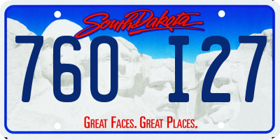 SD license plate 76OI27