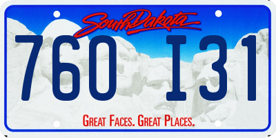 SD license plate 76OI31