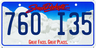 SD license plate 76OI35